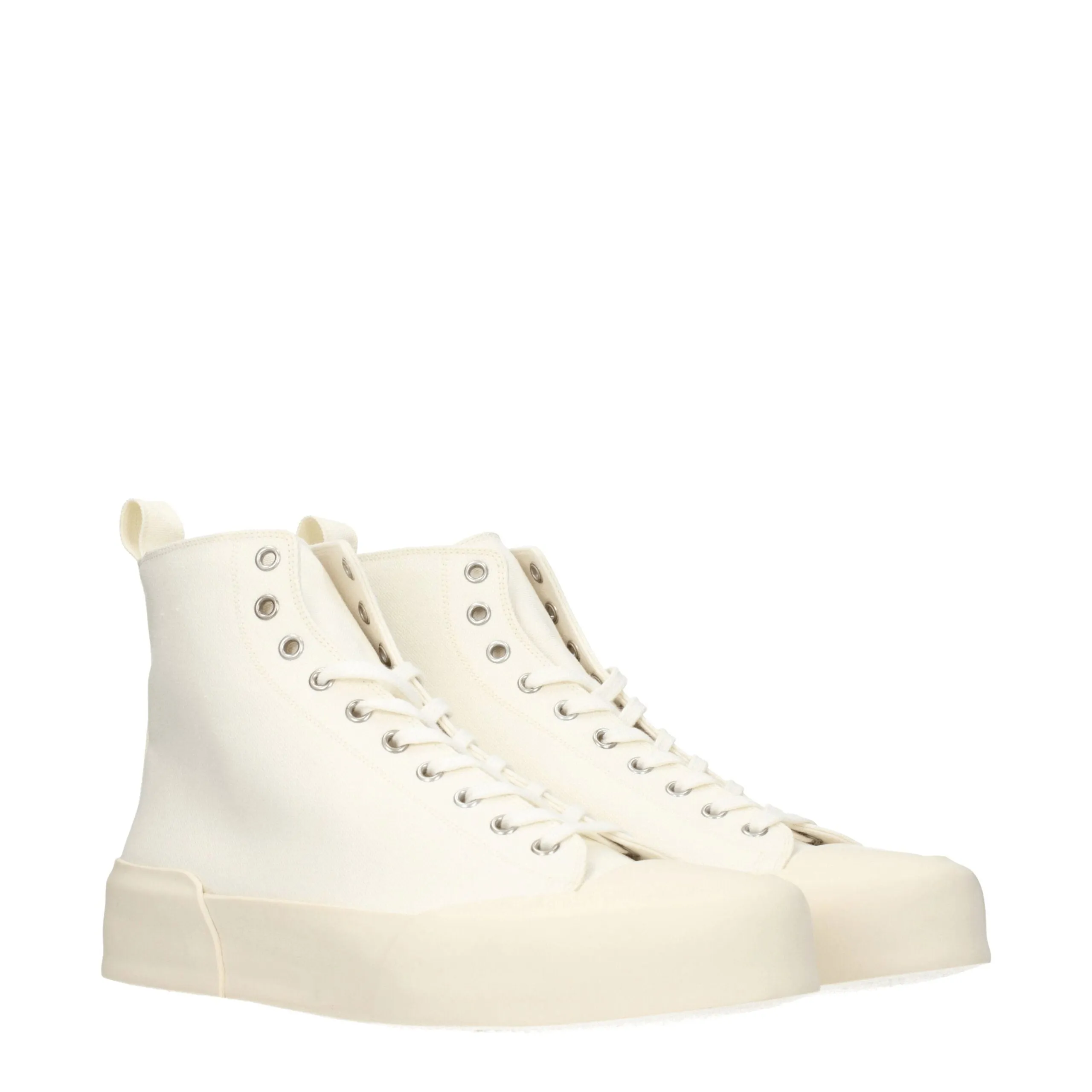 Jil Sander Beige Fabric High Top Sneakers sold by Siebentaschen product image thumbnail 2