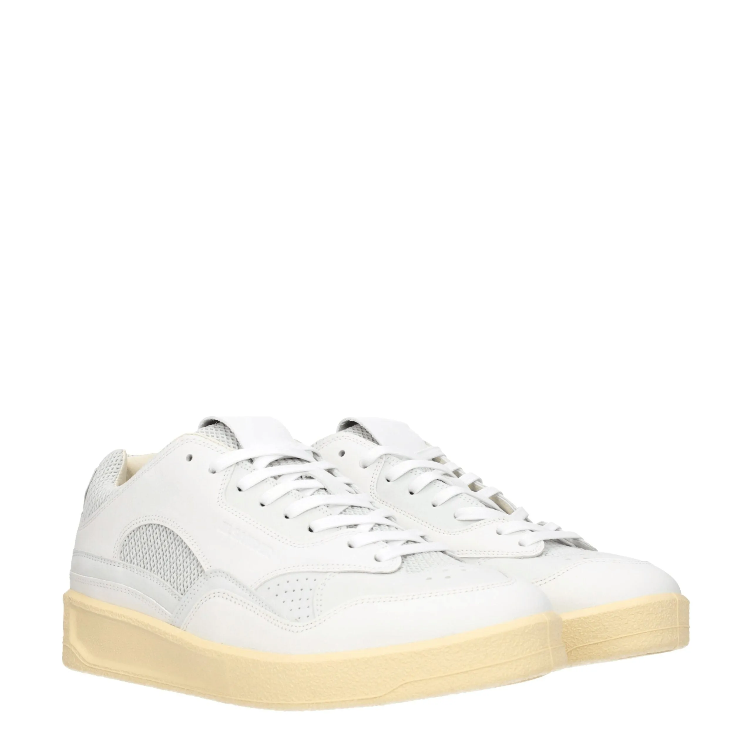 Jil Sander White Leather Low Top Sneakers sold by Siebentaschen product image thumbnail 2