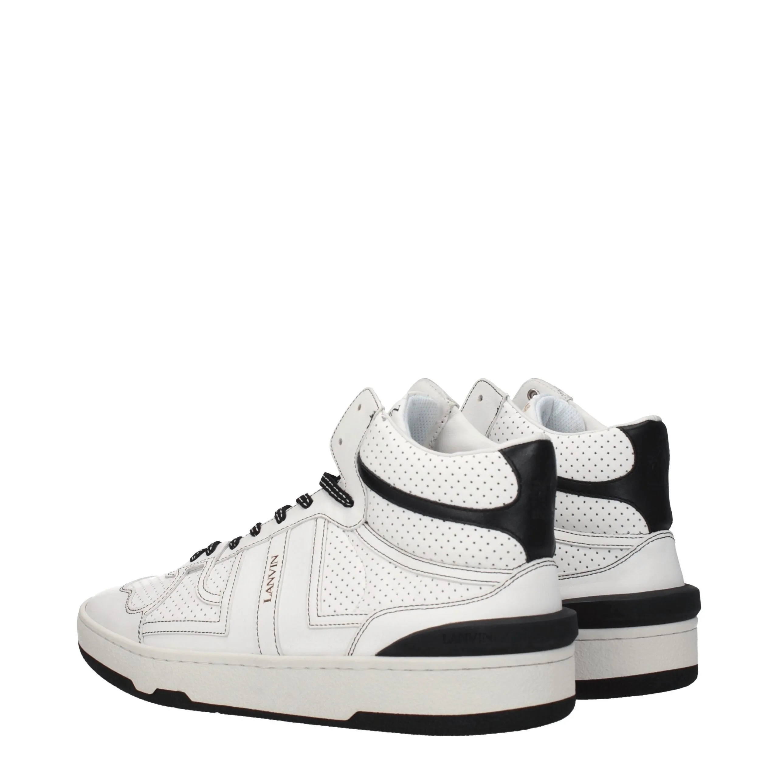Lanvin White Leather High Top Sneakers sold by Siebentaschen product image thumbnail 4