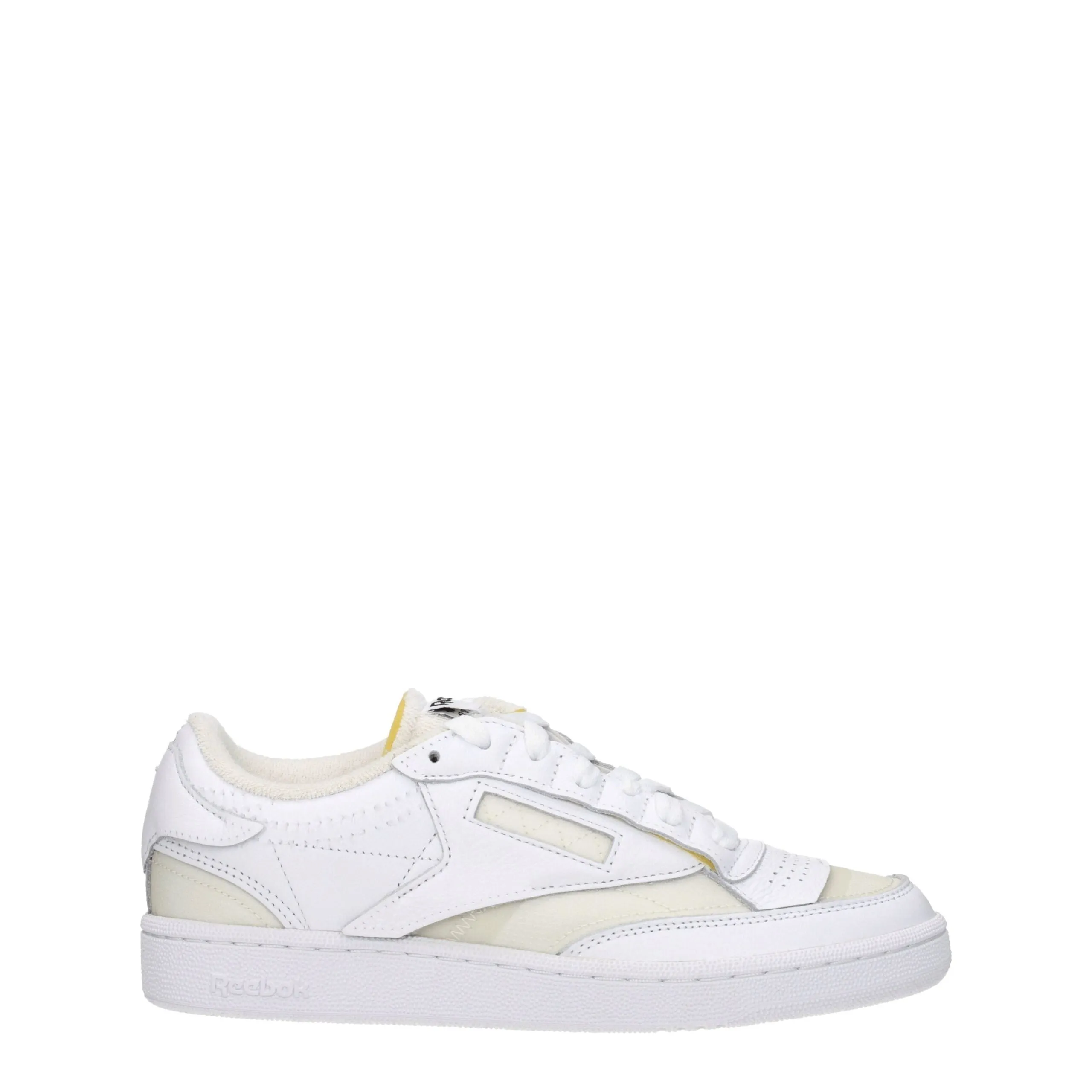 Maison Margiela White Fabric Low Top Sneakers sold by Siebentaschen