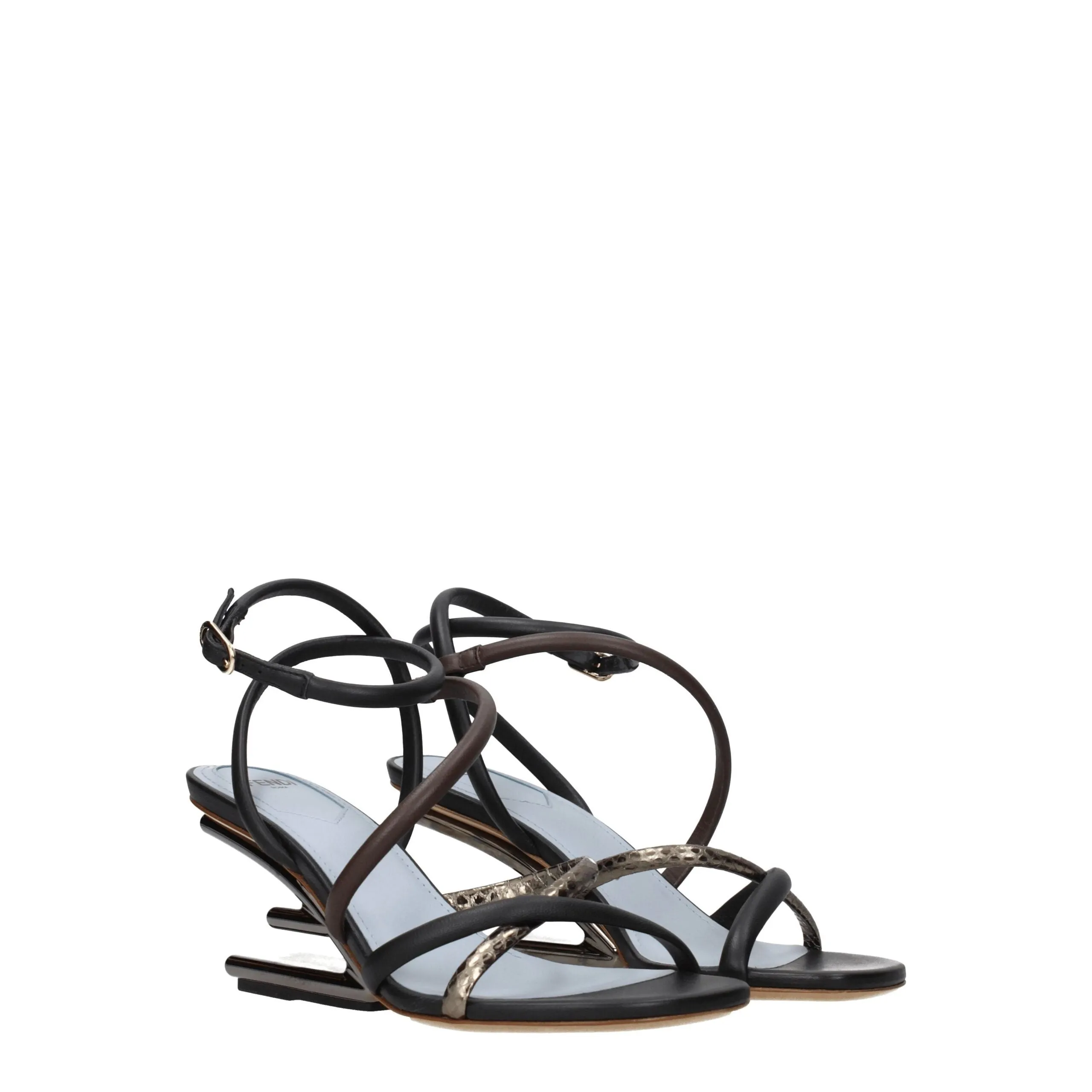 Fendi Multicolor Leather Flat Sandals sold by Siebentaschen product image thumbnail 2