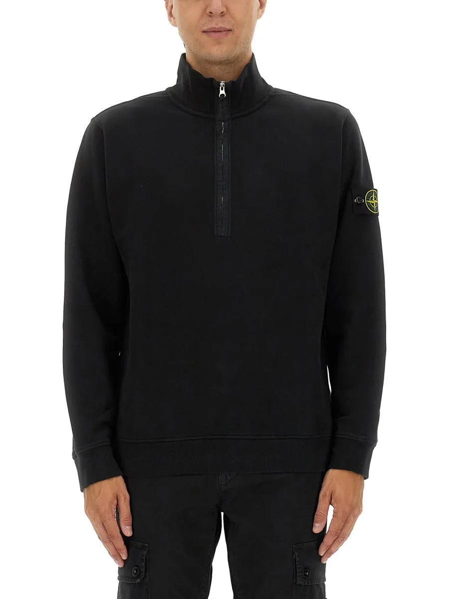Stone Island ZIPPERED SWEATSHIRT WITH LOGO sold by Siebentaschen