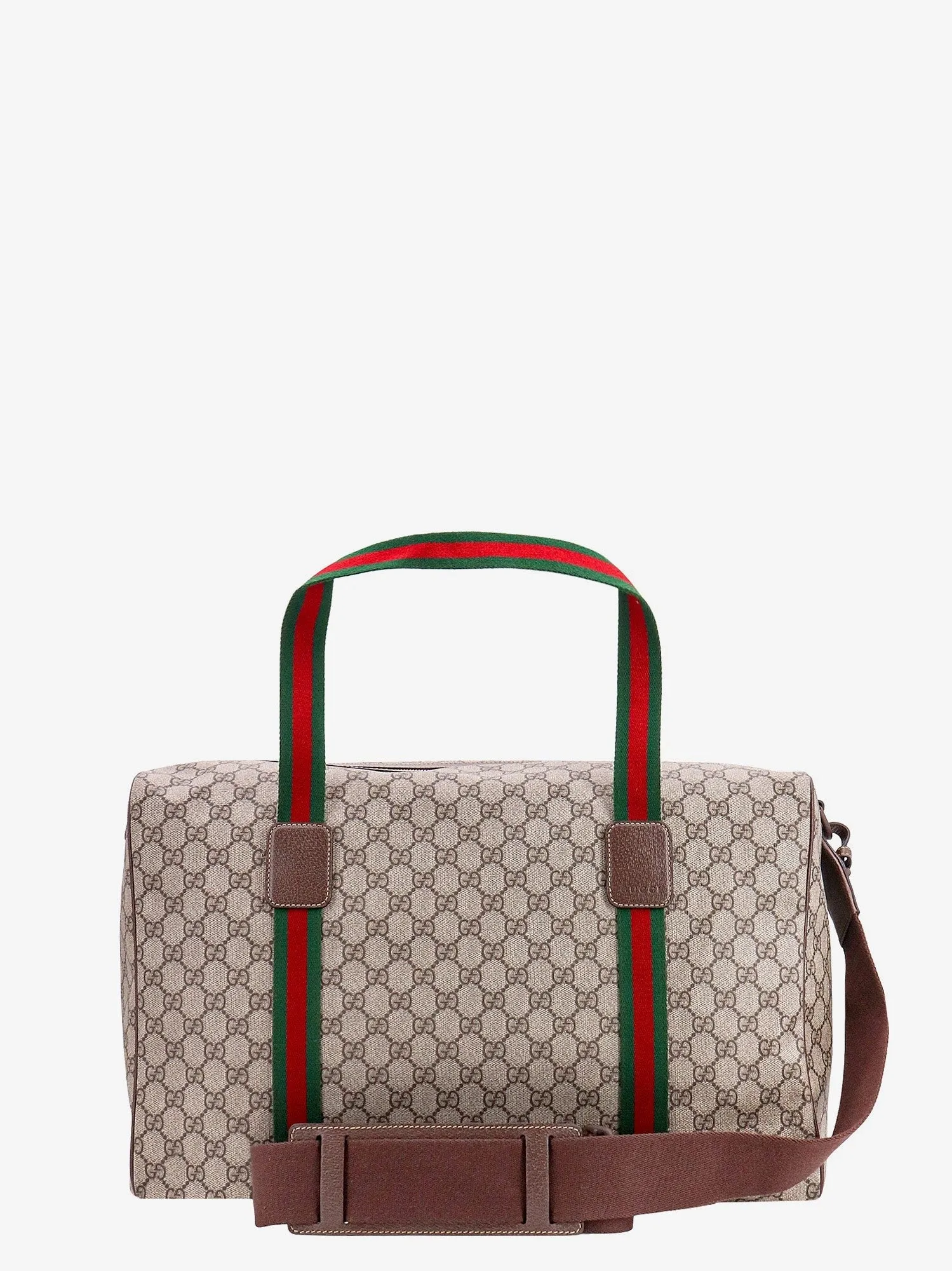 Gucci GG Supreme Fabric and leather travel bag with Web detail sold by Siebentaschen product image thumbnail 3