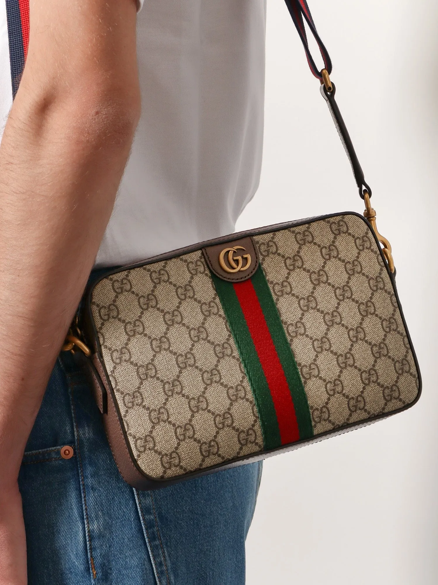 Gucci Ophidia GG Supreme Fabric and leather crossbody bag sold by Siebentaschen product image thumbnail 2