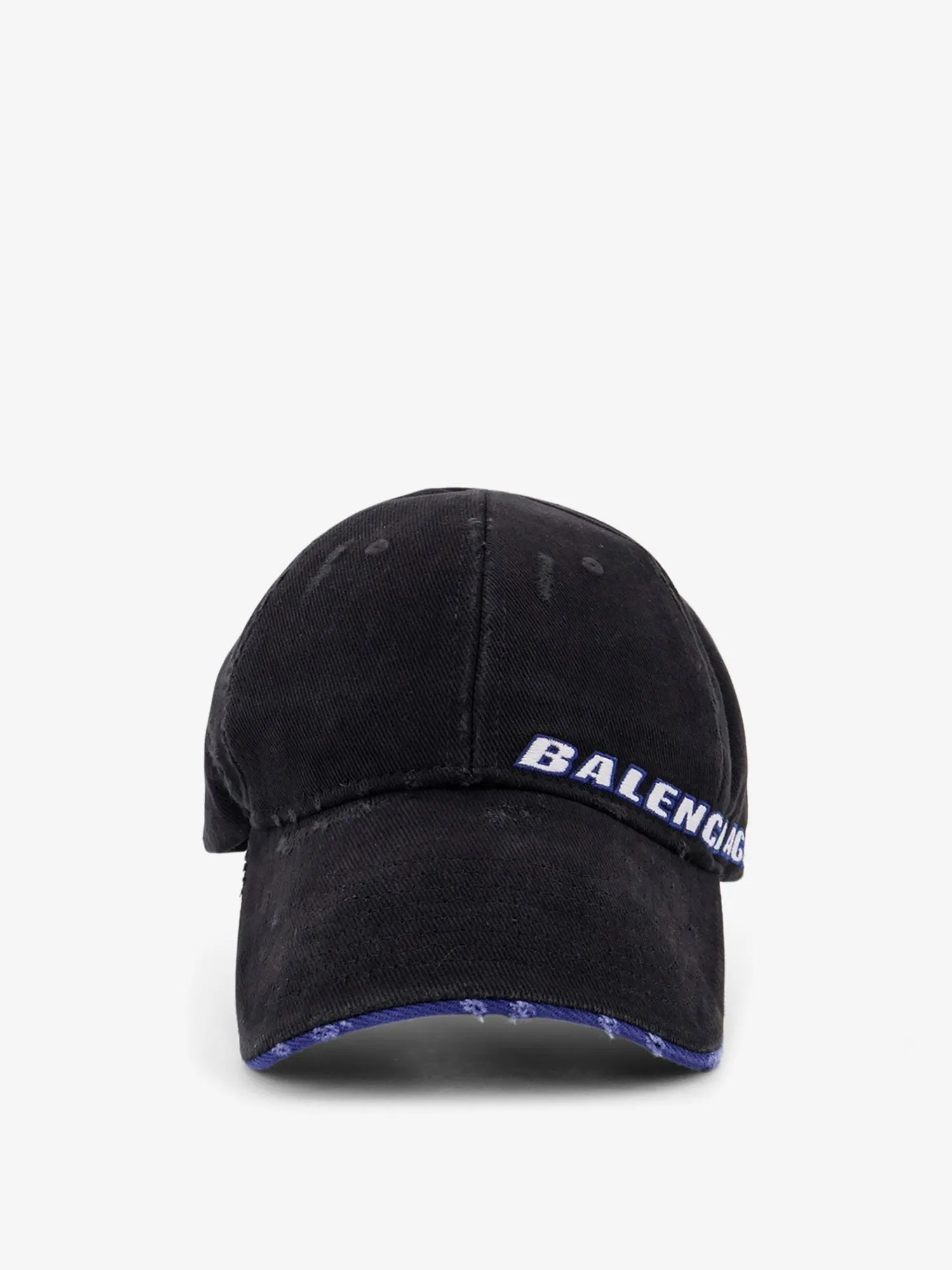 Balenciaga Cotton baseball hat with distressed effect sold by Siebentaschen