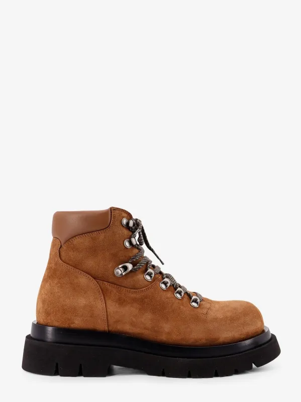 Bottega Veneta Lug Trekking suede ankle boot sold by Siebentaschen