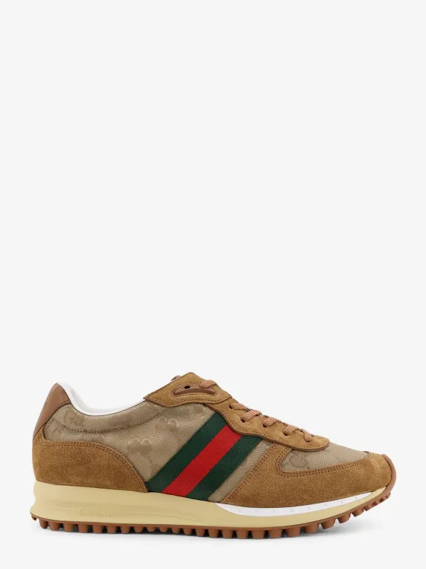 Gucci Re-Motion GG nylon and suede sneakers sold by Siebentaschen