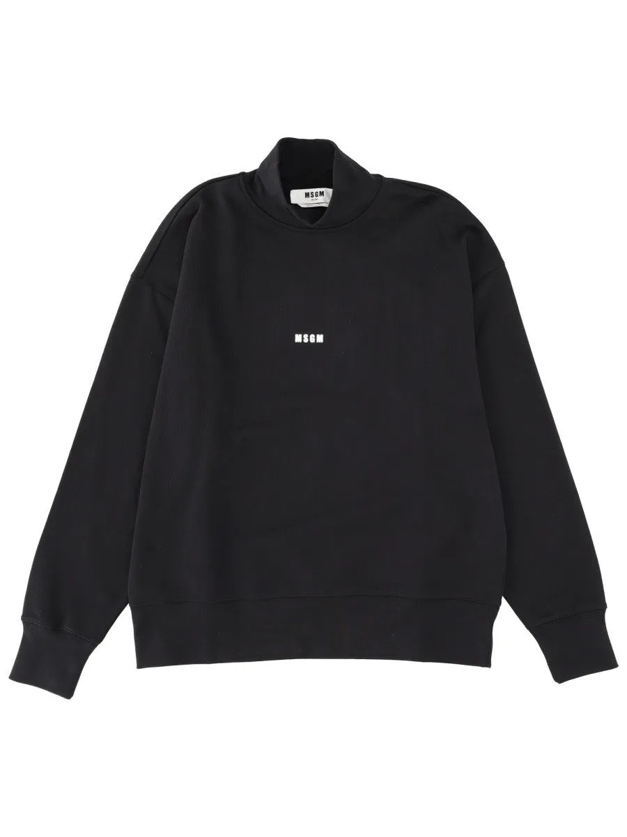 msgm SWEATSHIRT WITH MICRO LOGO sold by Siebentaschen