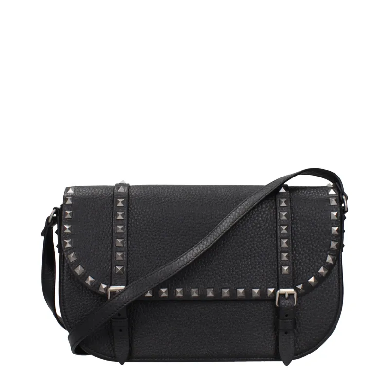 Valentino Garavani Black Leather Crossbody Bag sold by Siebentaschen
