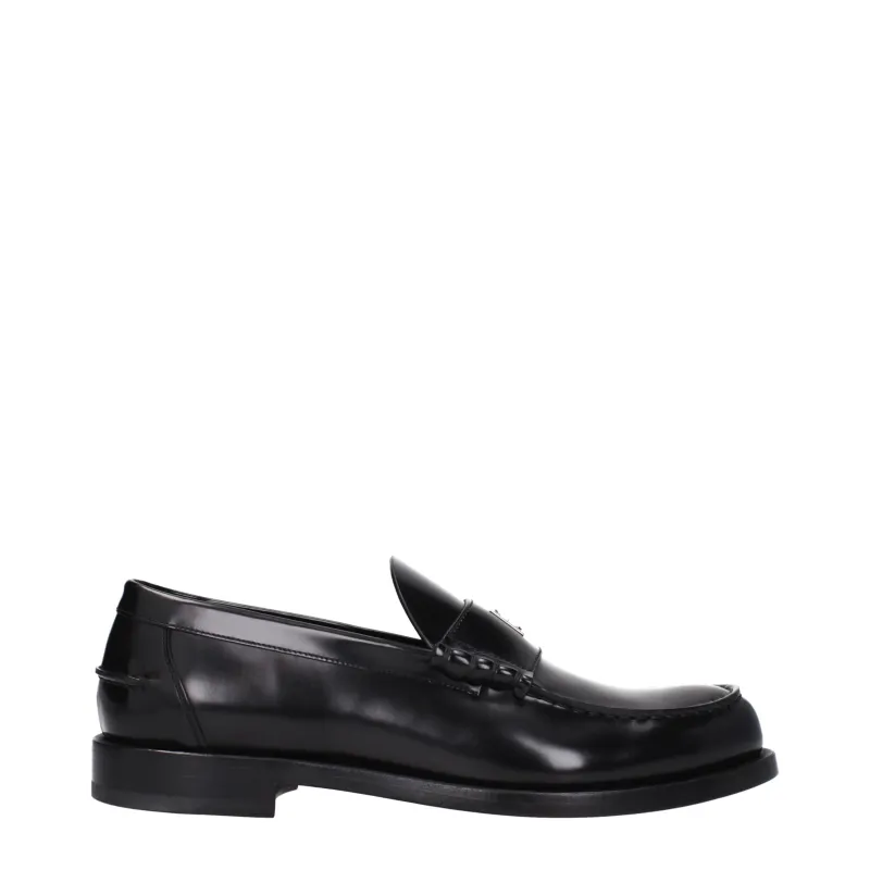 Givenchy Black Leather Slip-On Loafers sold by Siebentaschen