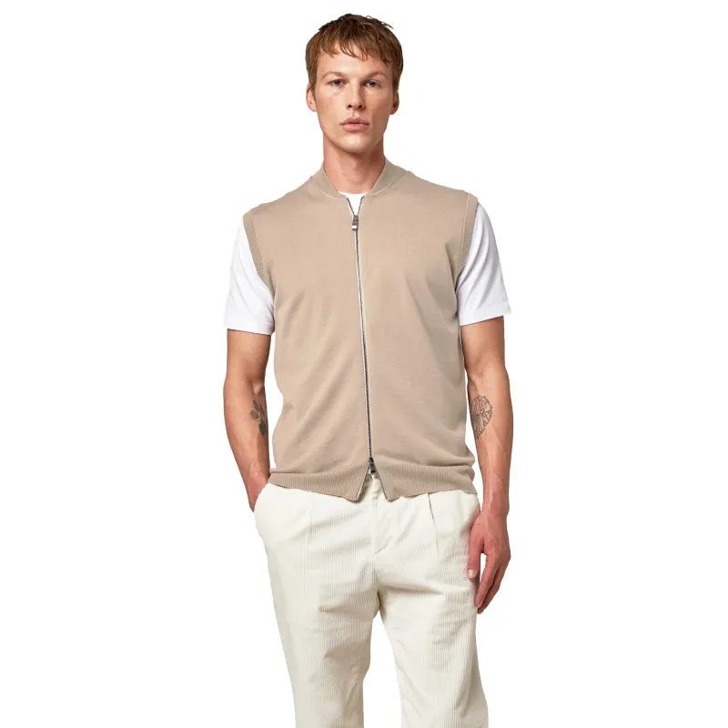 Alpha Studio Vest Beige Man sold by Siebentaschen