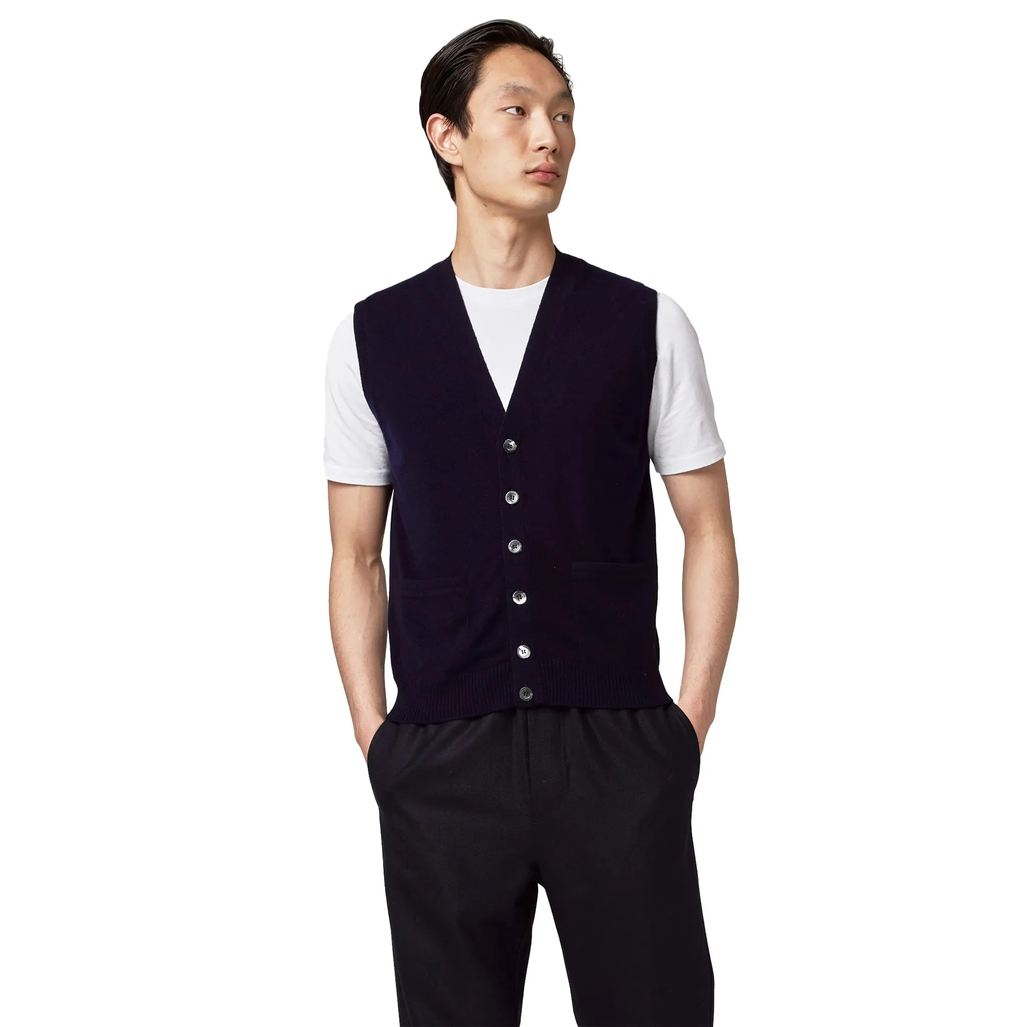 Alpha Studio Vest Blue Man sold by Siebentaschen