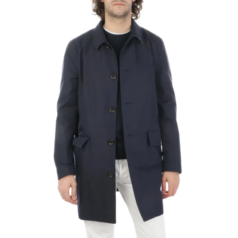 Aquascutum Trench Blue Man sold by Siebentaschen