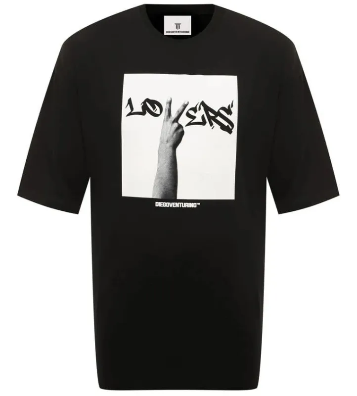 Diego Venturino T-shirt & Top Black Man sold by Siebentaschen