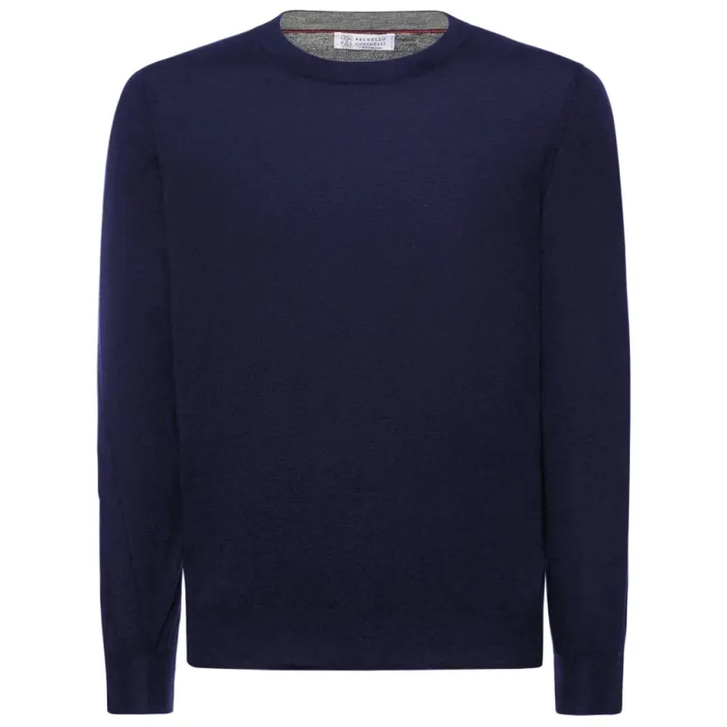 Brunello Cucinelli Sweaters Blue Man sold by Siebentaschen