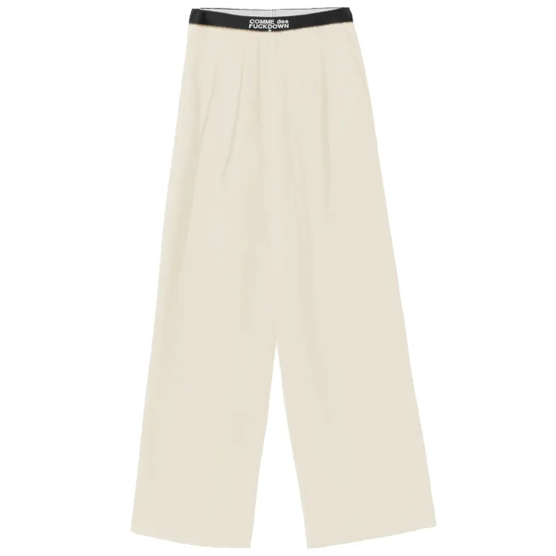 Comme Des Fuckdown Trousers Beige Woman sold by Siebentaschen