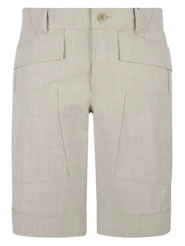 Burberry GRAIN DE POUDRE WOOL BERMUDA SHORTS sold by Siebentaschen