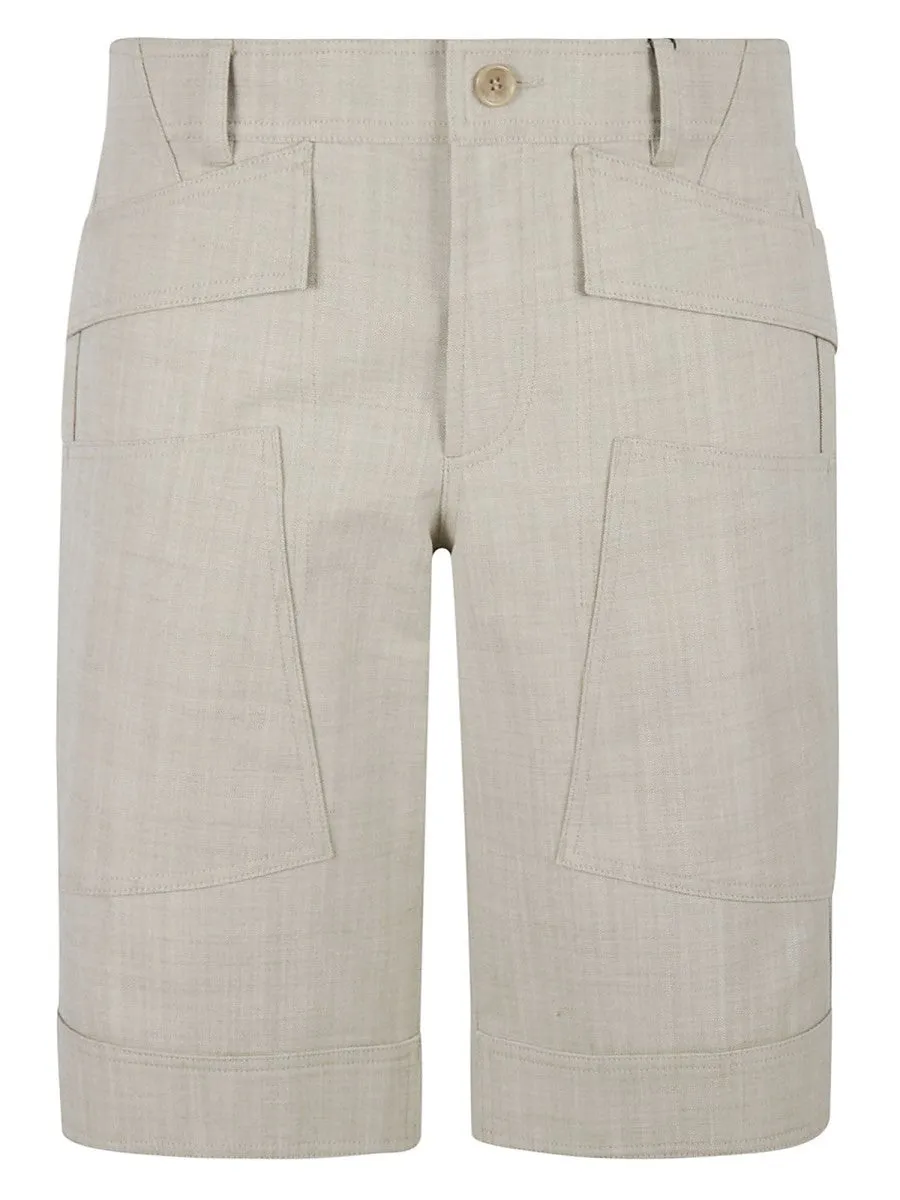 Burberry GRAIN DE POUDRE WOOL BERMUDA SHORTS sold by Siebentaschen