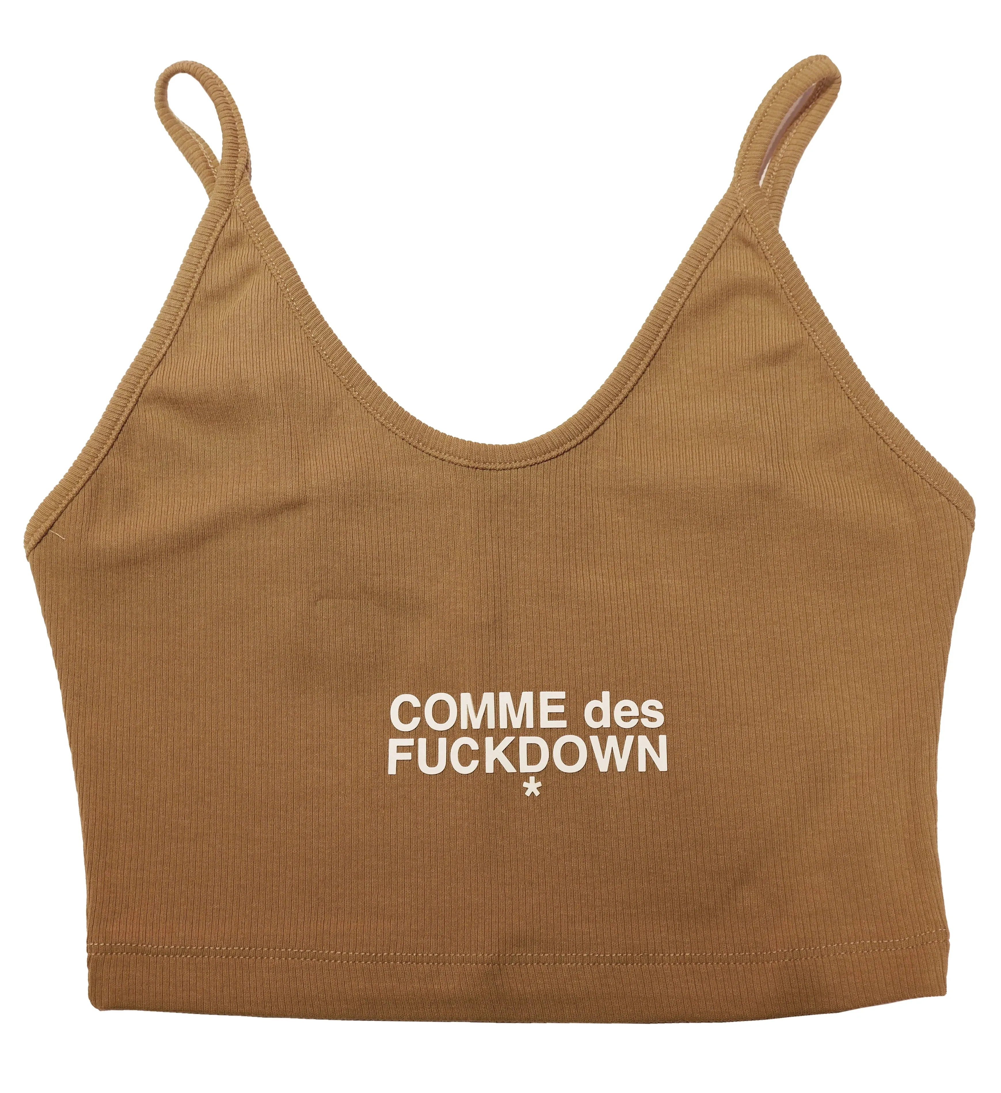 Comme Des Fuckdown T-shirt & Top Brown Woman sold by Siebentaschen
