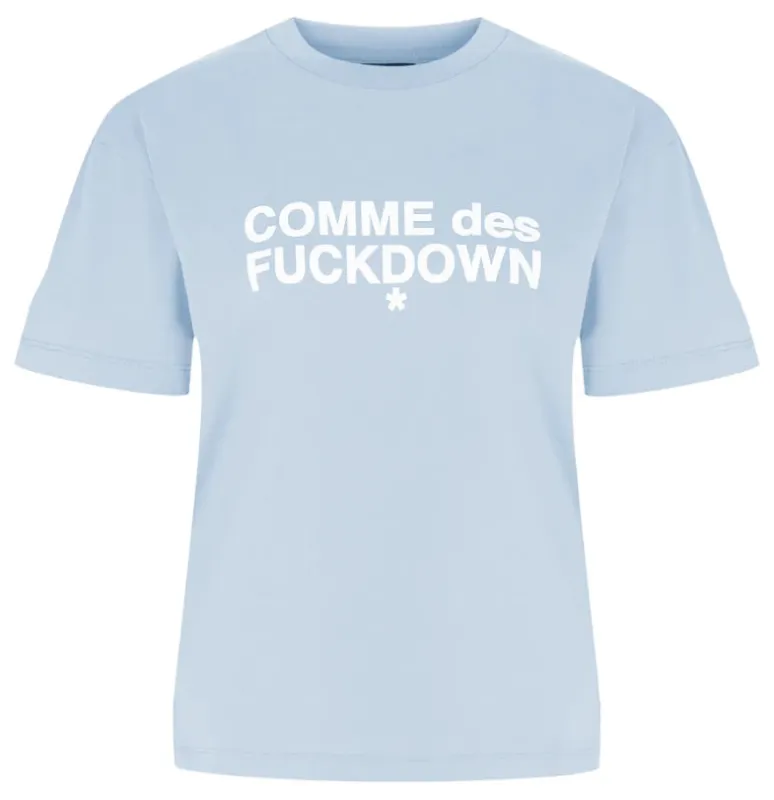 Comme Des Fuckdown T-shirt & Top Light Blue Woman sold by Siebentaschen