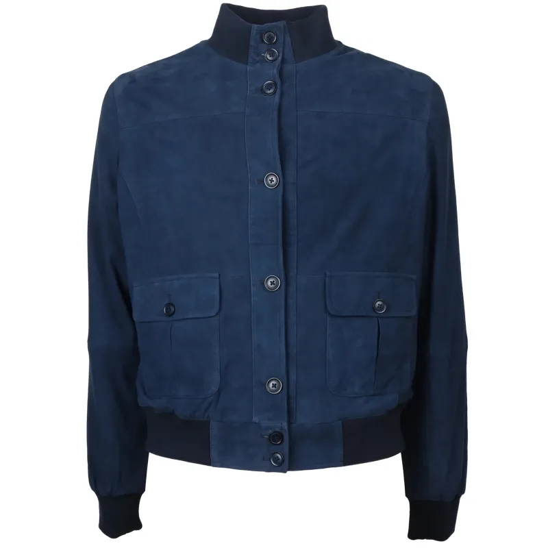 Emilio Romanelli Jackets Blue Woman made by Siebentaschen