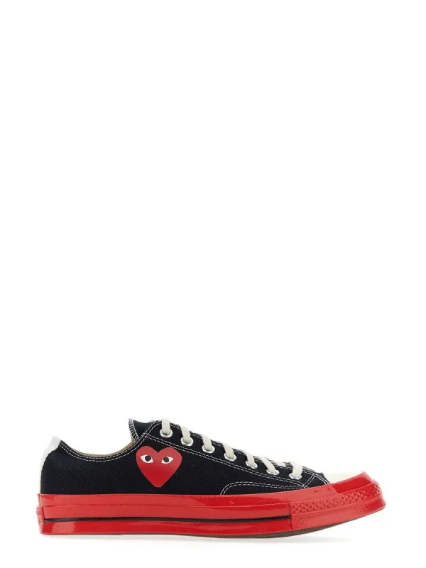 COMME DES GARCONS PLAY CONVERSE HEART PRINT SNEAKER sold by Siebentaschen