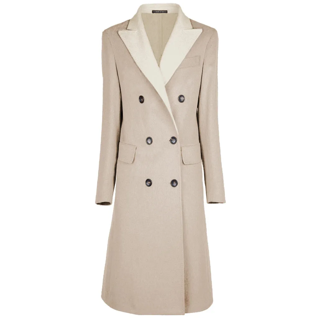 Loro Piana Fabric Coats Beige Woman sold by Siebentaschen