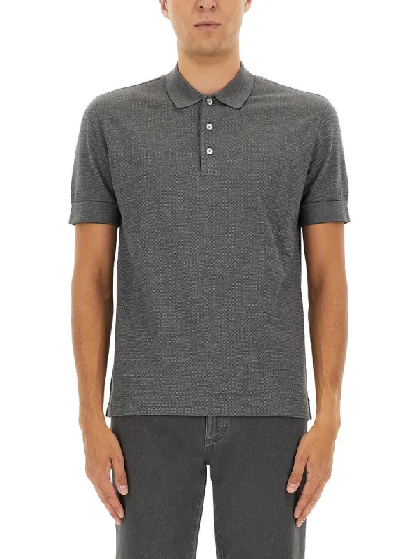 Zegna COTTON BLEND POLO SHIRT sold by Siebentaschen