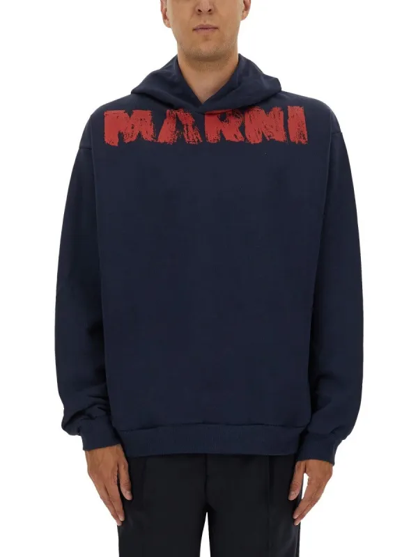 Marni SWEATSHIRT WITH MAXI LOGO PRINT sold by Siebentaschen