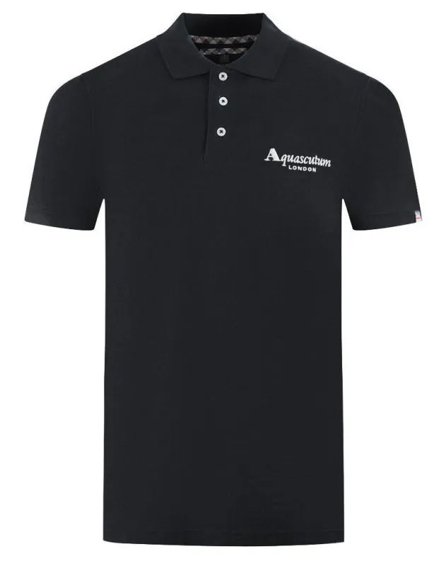 Aquascutum Polo Black Man sold by Siebentaschen