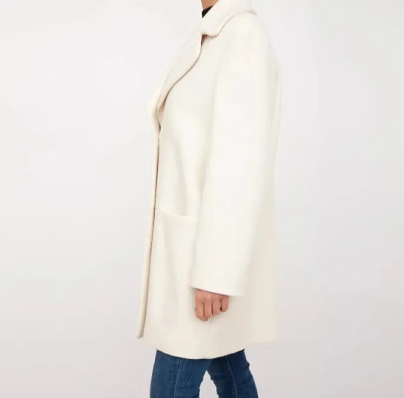 Love Moschino Coats White Woman sold by Siebentaschen