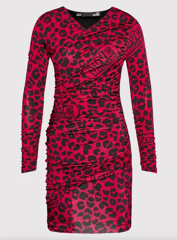Love Moschino Dress Red Woman made by Love Moschino