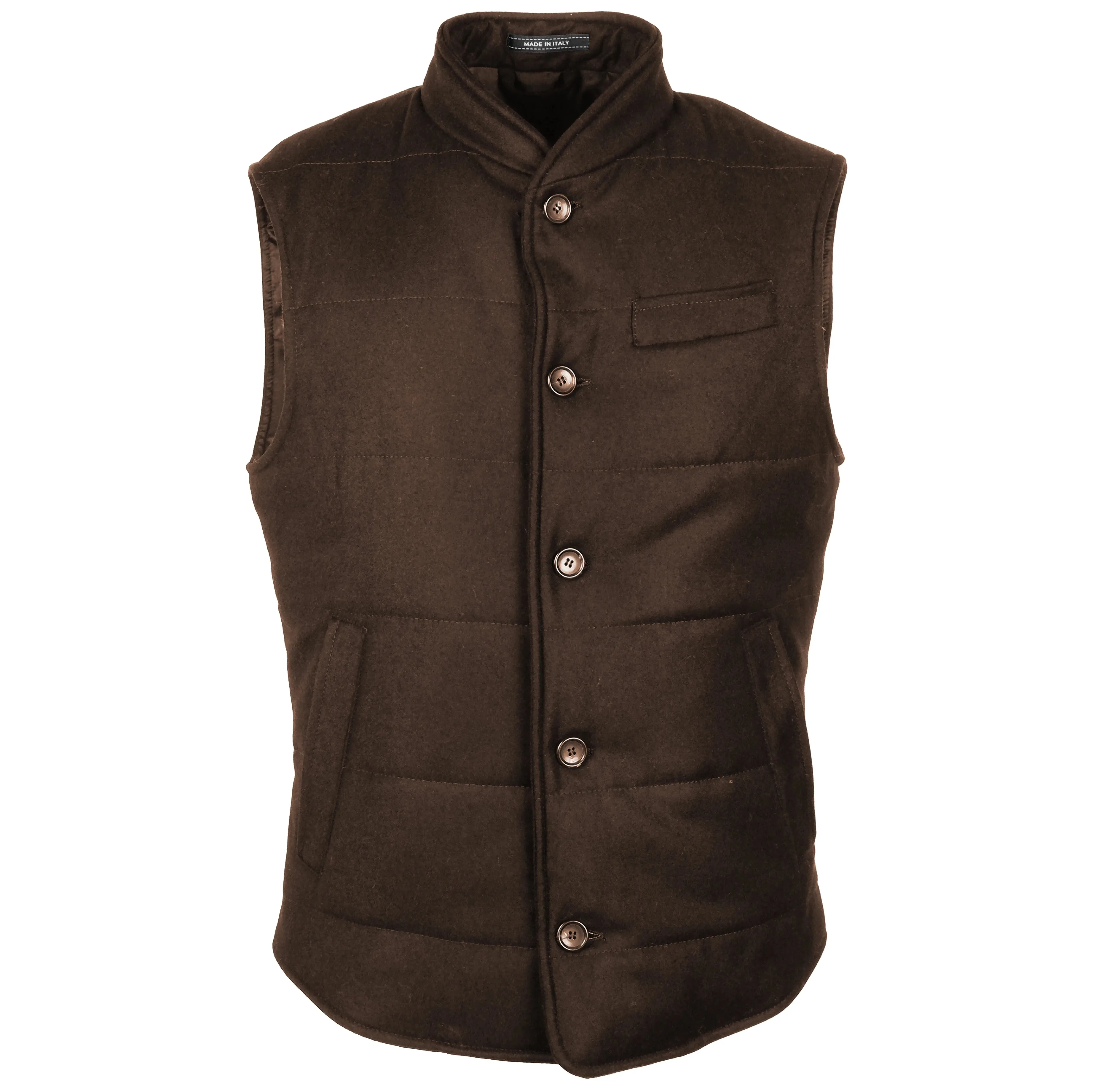 Loro Piana Fabric Vest Brown Man sold by Siebentaschen