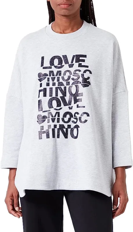 Love Moschino Sweatshirts Grey Woman sold by Siebentaschen