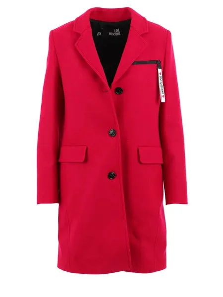 Love Moschino Coats Red Woman sold by Siebentaschen