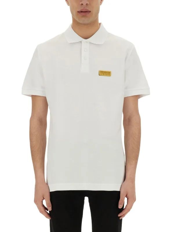 Versace Jeans Couture POLO SHIRT WITH LOGO PLAQUE sold by Siebentaschen