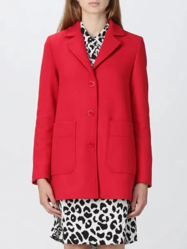 Love Moschino Coats Red Woman sold by Siebentaschen