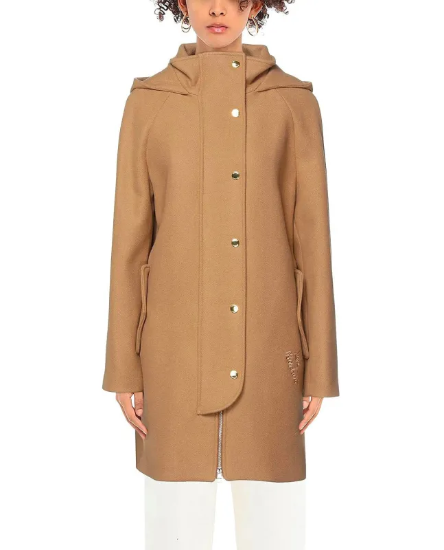 Love Moschino Coats Brown Woman sold by Siebentaschen