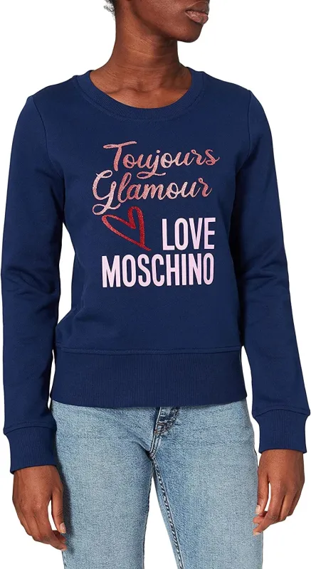 Love Moschino Sweatshirts Blue Woman sold by Siebentaschen