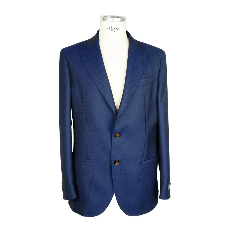Emilio Romanelli Formal Jacket Blue Man sold by Siebentaschen