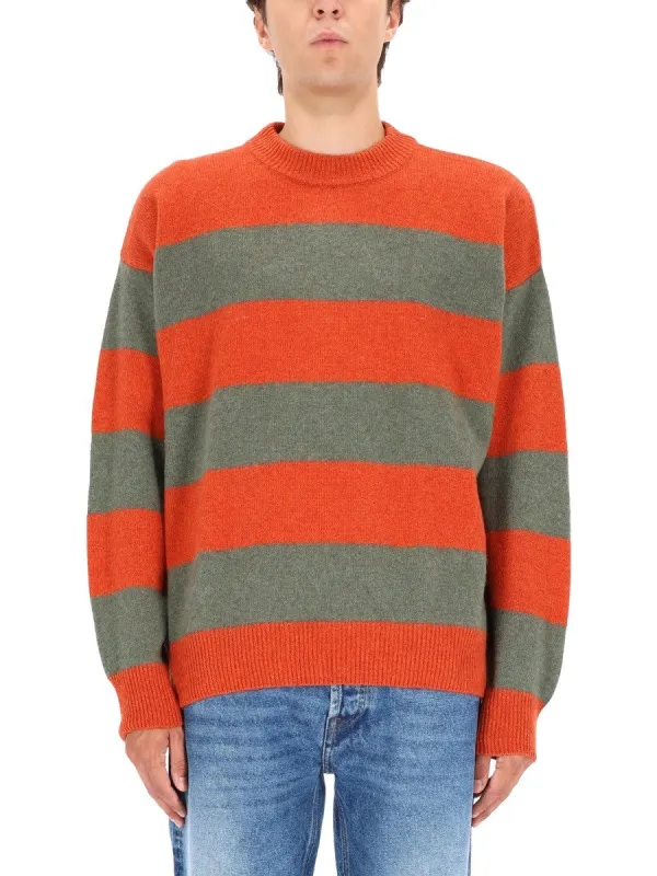 AMISH STRIPED WOOL PULLOVER sold by Siebentaschen