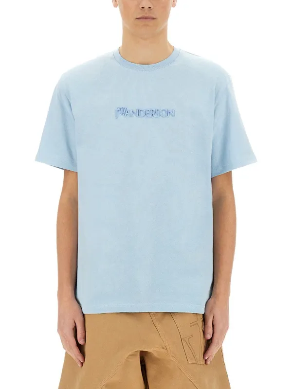 jw anderson T-SHIRT WITH LOGO EMBROIDERY sold by Siebentaschen