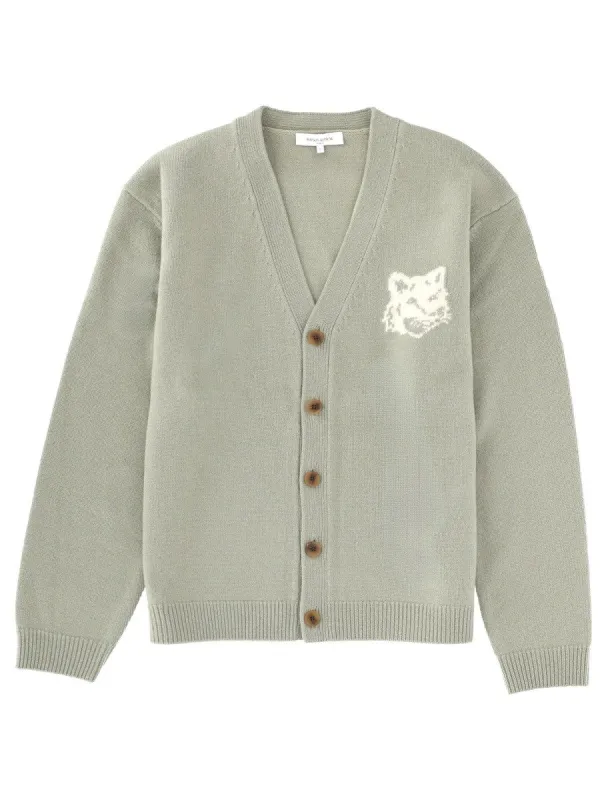 Maison Kitsune "FOX HEAD" CARDIGAN sold by Siebentaschen