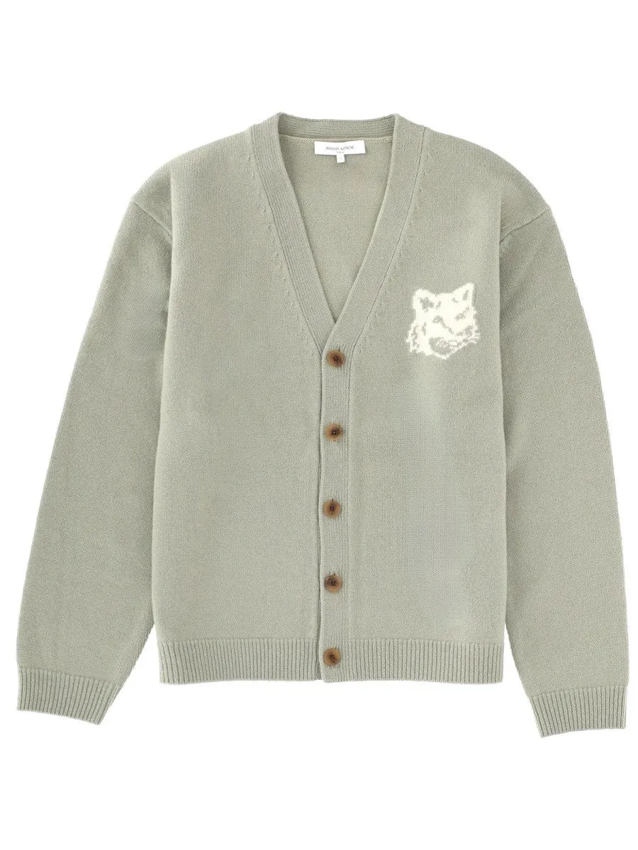 Maison Kitsune "FOX HEAD" CARDIGAN sold by Siebentaschen