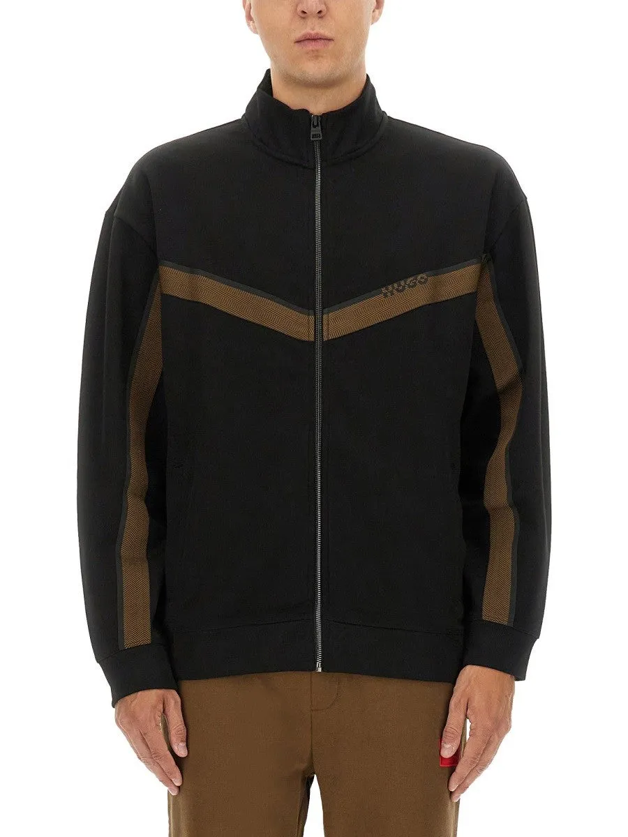 Hugo SWEATSHIRT WITH LOGO AND ZIPPER sold by Siebentaschen