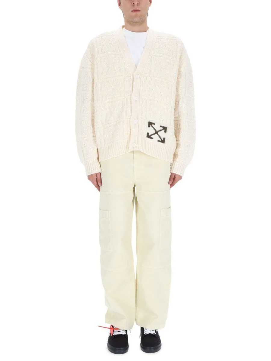 Off-white ARROW STITCH CARDIGAN sold by Siebentaschen