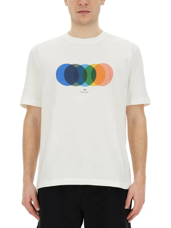 PS BY PAUL SMITH "CIRCLES" T-SHIRT sold by Siebentaschen