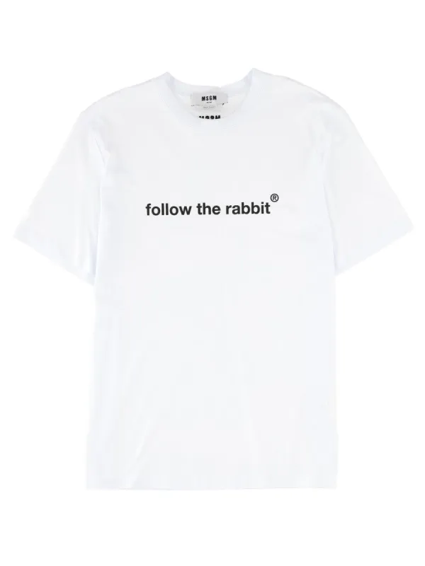 msgm "FOLLOW THE RABBIT" T-SHIRT sold by Siebentaschen