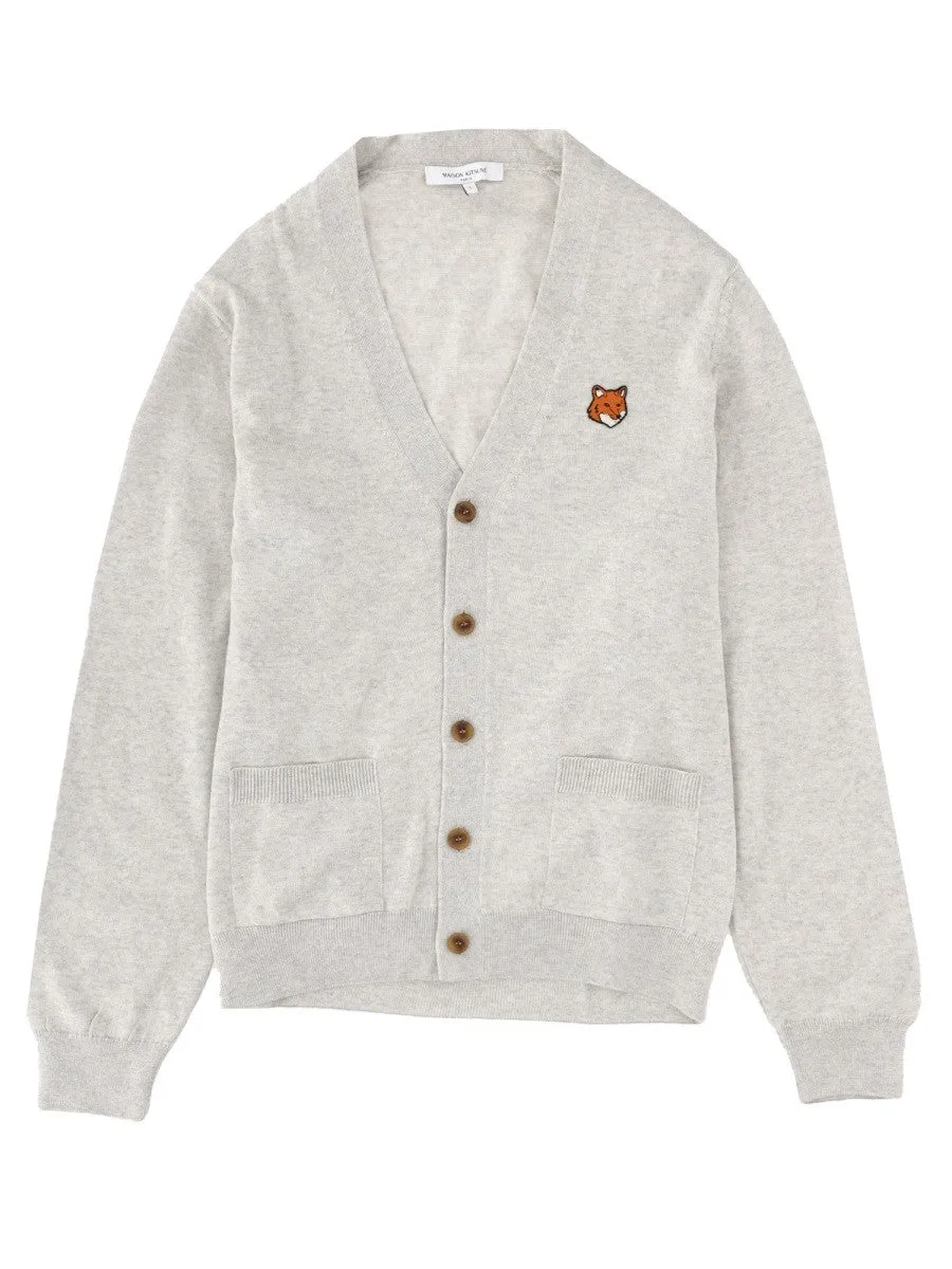 Maison Kitsune "FOX HEAD" CARDIGAN sold by Siebentaschen