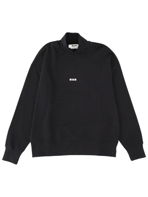 msgm SWEATSHIRT WITH MICRO LOGO sold by Siebentaschen